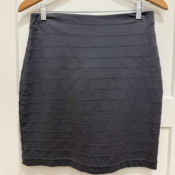 Express Bandage Knit Pencil Skirt Charcoal Rayon - Picture 6 of 12